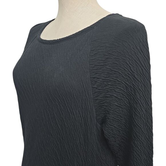 Pure J Jill Black Textured Dress Shift Sweater Long Sleeve Size Medium Pockets - Picture 10 of 13